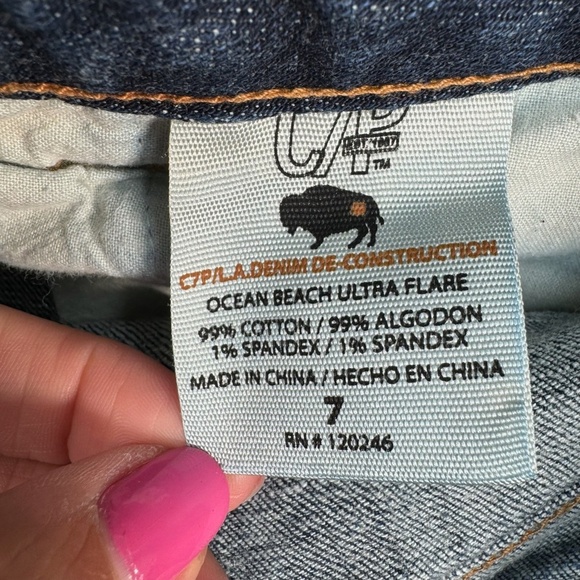 A Chip And Pepper Straight Leg Crop Jean Womens Juniors Sz 7 Dark Wash Low Rise - Picture 6 of 13